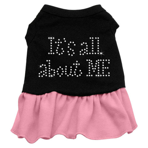 Rhinestone All About me Dress Black with Pink Med (12)