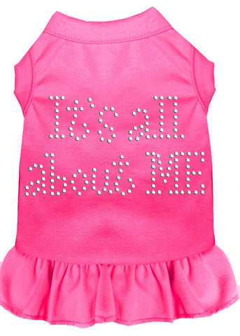 Rhinestone All About Me Dress Bright Pink Med (12)