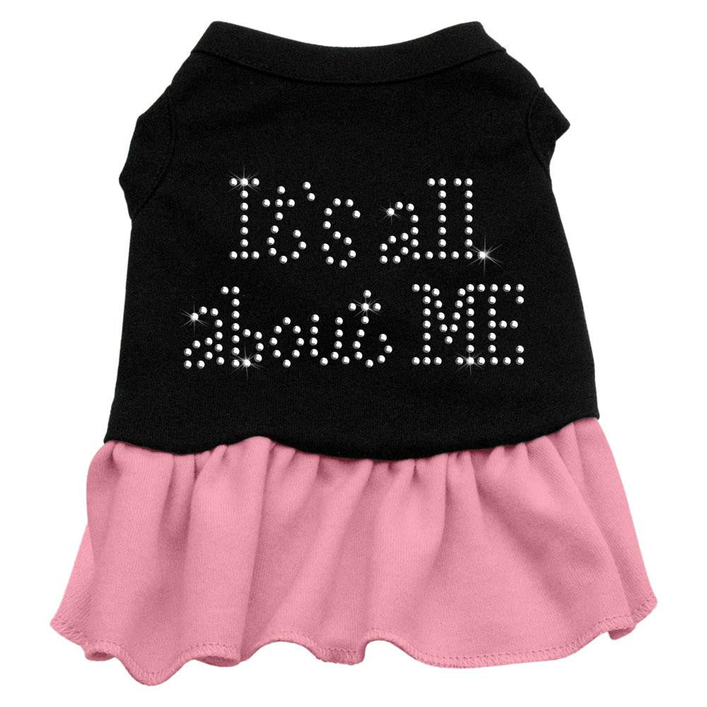 Rhinestone All About me Dress Black with Pink Sm (10)