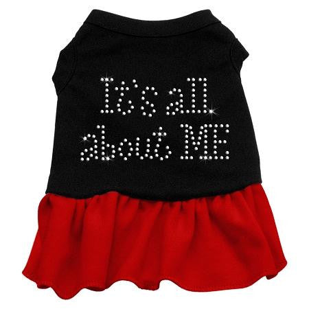 Rhinestone All About me Dress Black with Red Sm (10)