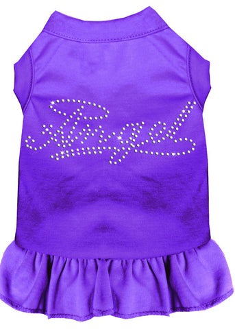 Rhinestone Angel Dress Purple Med (12)