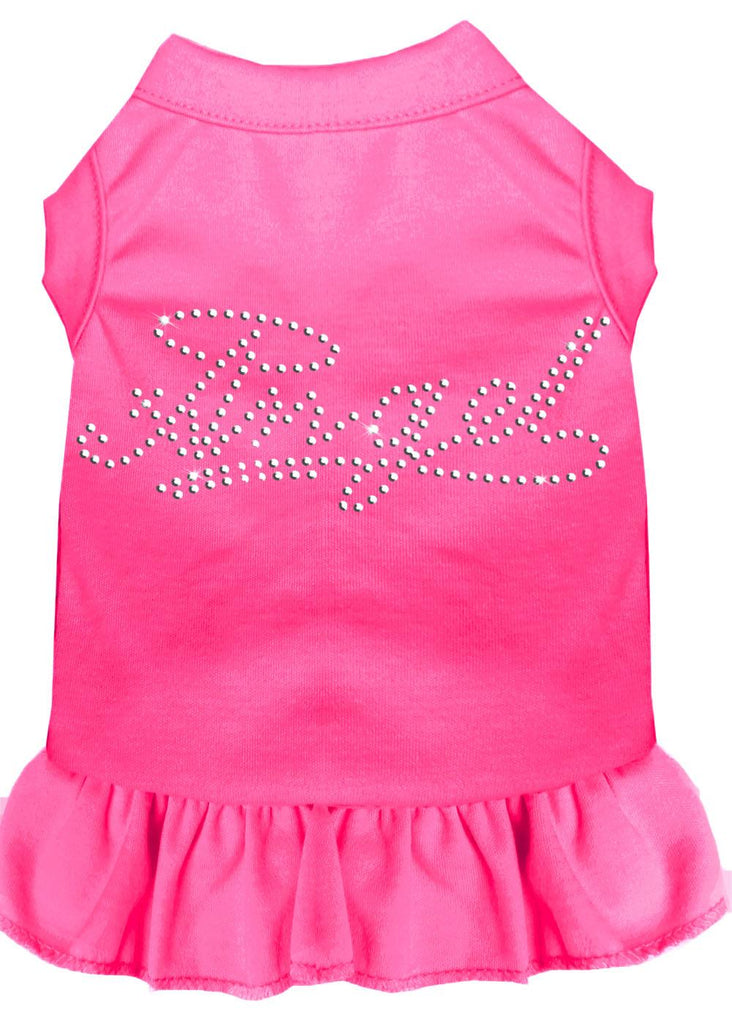 Rhinestone Angel Dress Bright Pink Sm (10)