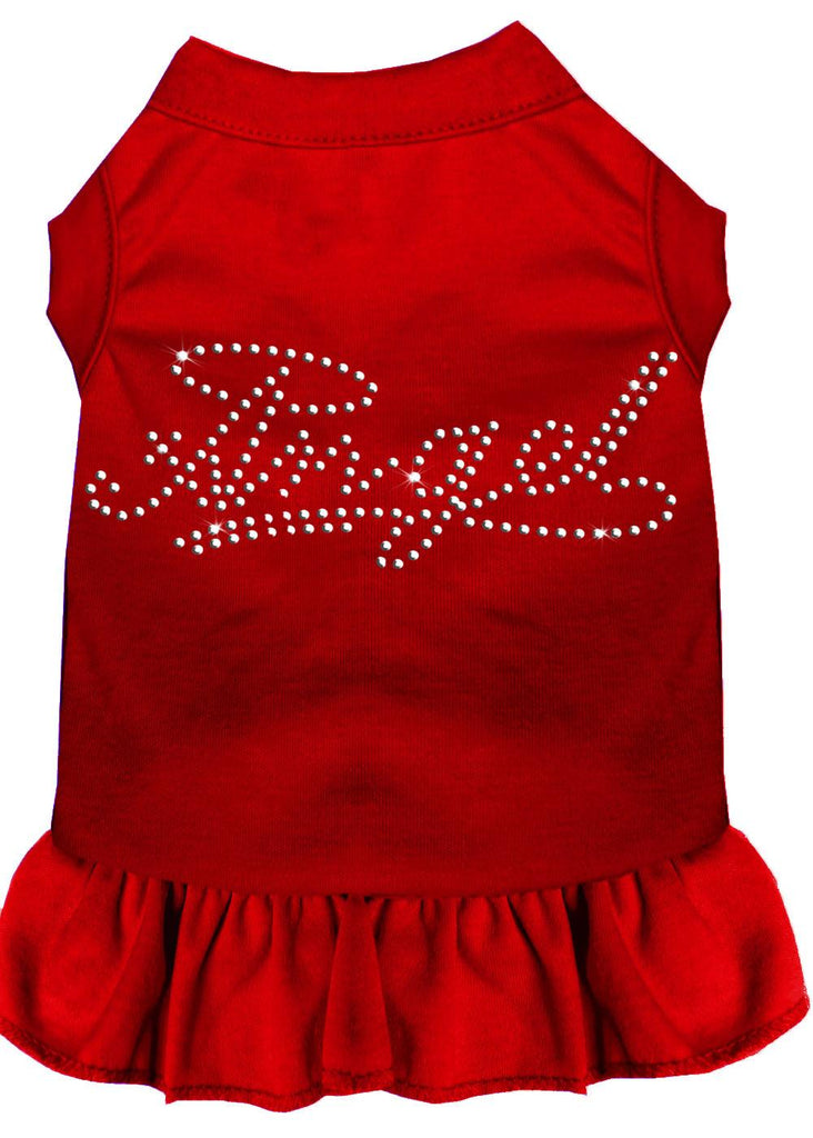 Rhinestone Angel Dress Red Xs (8)