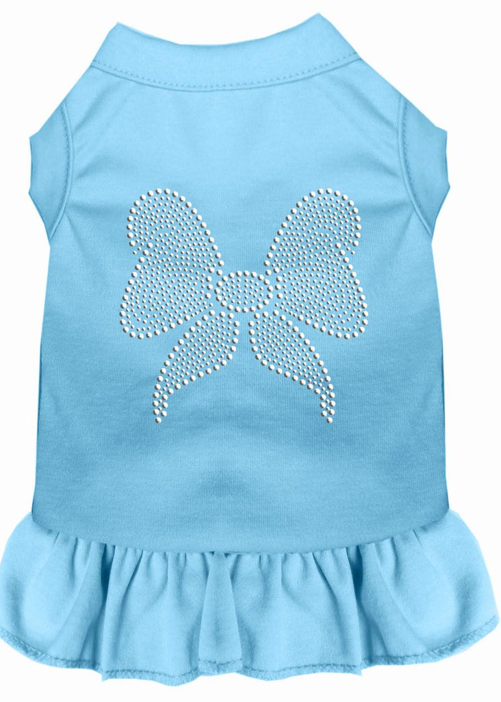 Rhinestone Bow Dress Baby Blue Lg (14)