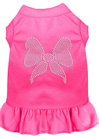 Rhinestone Bow Dress Bright Pink Lg (14)