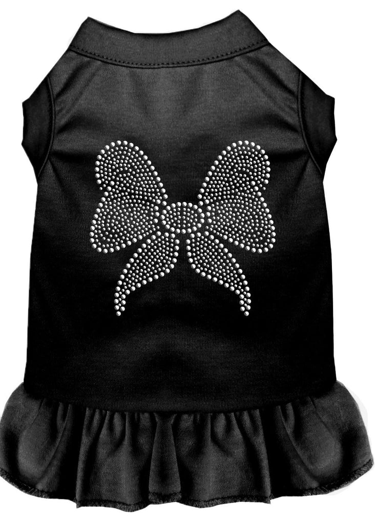 Rhinestone Bow Dress Black Med (12)