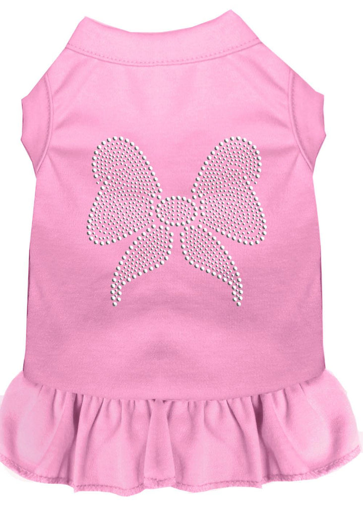 Rhinestone Bow Dress Light Pink Med (12)