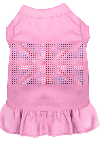 Rhinestone British Flag Dress Light Pink 4x (22)