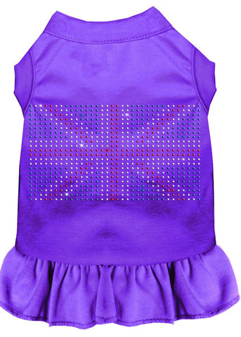 Rhinestone British Flag Dress Purple Lg (14)