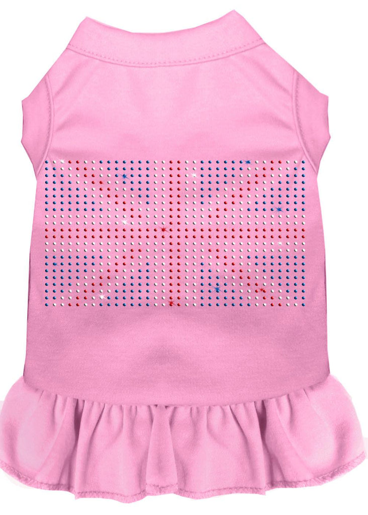 Rhinestone British Flag Dress Light Pink Med (12)