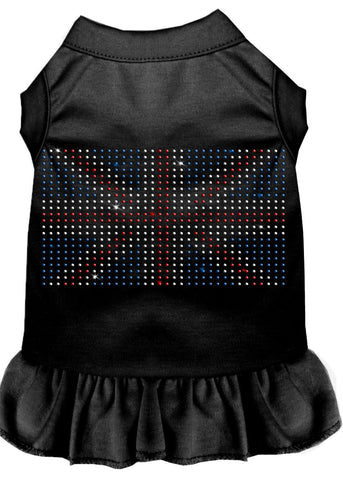 Rhinestone British Flag Dress Black Xl (16)