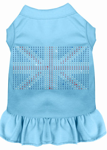 Rhinestone British Flag Dress Baby Blue Xs (8)