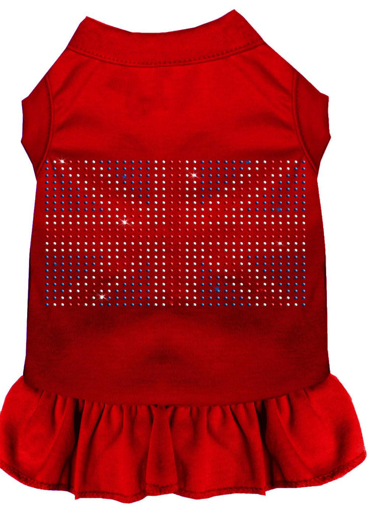 Rhinestone British Flag Dress Red Xs (8)