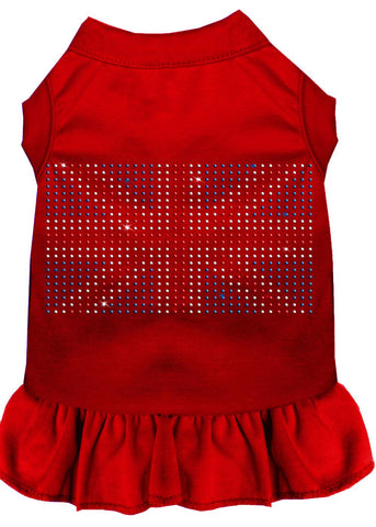 Rhinestone British Flag Dress Red Xs (8)