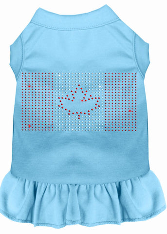 Rhinestone Canadian Flag Dress Baby Blue Sm (10)