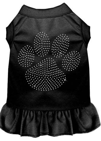 Rhinestone Clear Paw Dress Black Med (12)