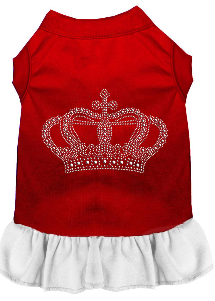 Rhinestone Crown Dress Red With White Lg (14)