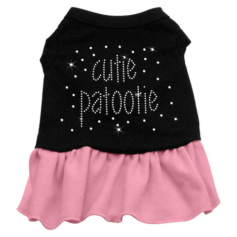 Rhinestone Cutie Patootie Dress Black with Pink XL (16)