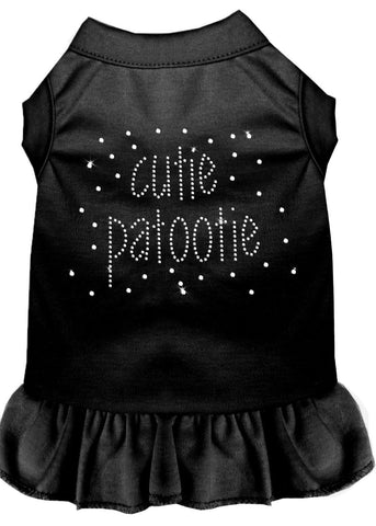 Rhinestone Cutie Patootie Dress Black Xs (8)