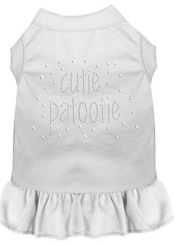 Rhinestone Cutie Patootie Dress White Xs (8)