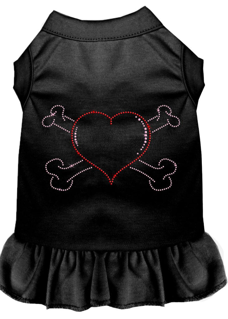 Rhinestone Heart And Crossbones Dress Black 4x (22)