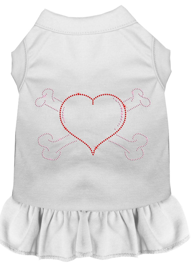 Rhinestone Heart And Crossbones Dress White 4x (22)