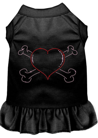 Rhinestone Heart And Crossbones Dress Black Xxl (18)