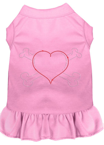 Rhinestone Heart And Crossbones Dress Light Pink Xxxl (20)