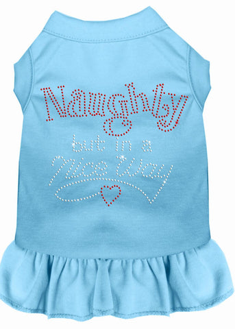 Rhinestone Naughty But In A Nice Way Dress Baby Blue Med (12)