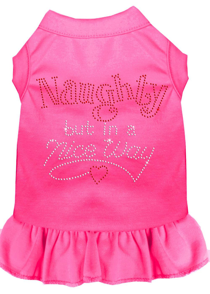 Rhinestone Naughty But In A Nice Way Dress Bright Pink Med (12)