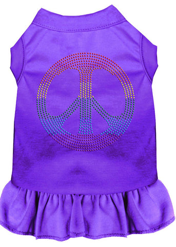 Rhinestone Rainbow Peace Dress Purple 4x (22)