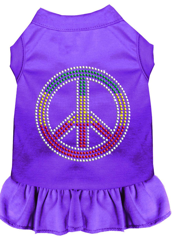 Rhinestone Rasta Peace Dress Purple 4x (22)