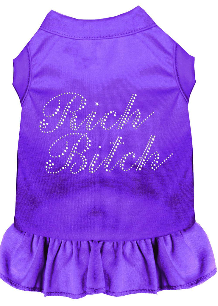 Rhinestone Rich Bitch Dress Purple 4x (22)