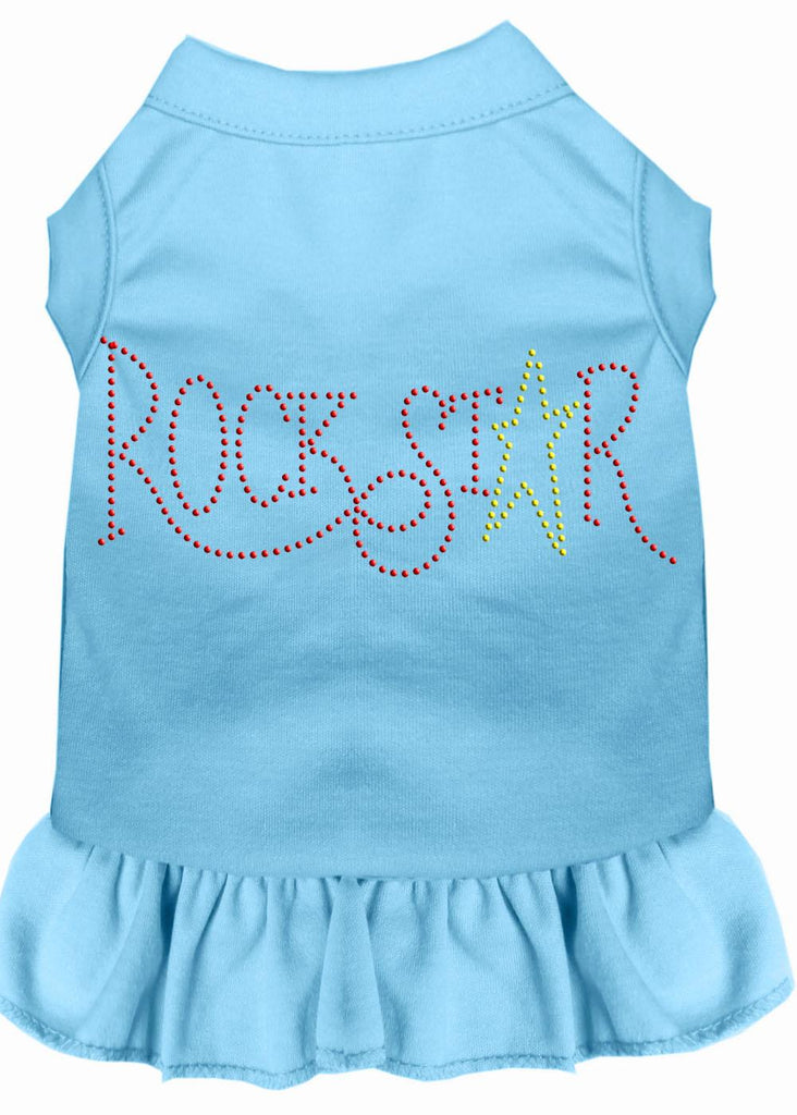 Rhinestone Rockstar Dress Baby Blue Xs (8)