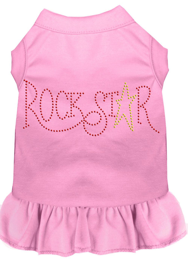 Rhinestone Rockstar Dress Light Pink Xs (8)