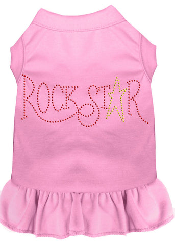 Rhinestone Rockstar Dress Light Pink Xs (8)