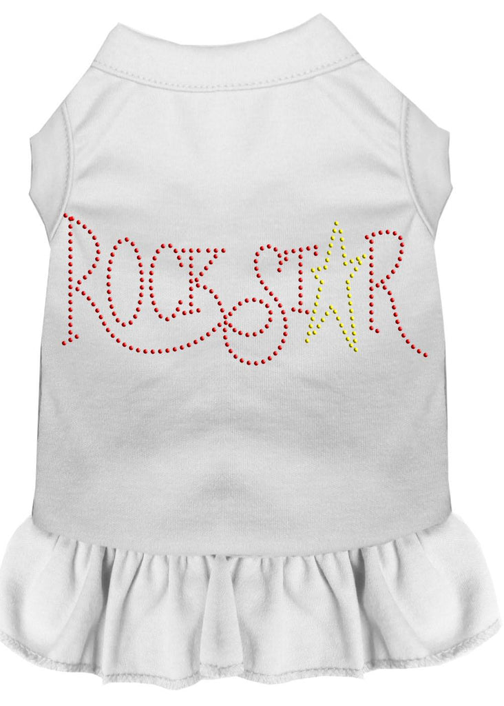 Rhinestone Rockstar Dress White Xs (8)