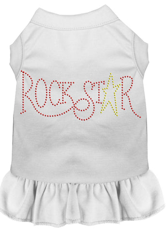 Rhinestone Rockstar Dress White Xs (8)