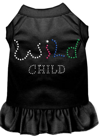 Rhinestone Wild Child Dress Black Lg (14)