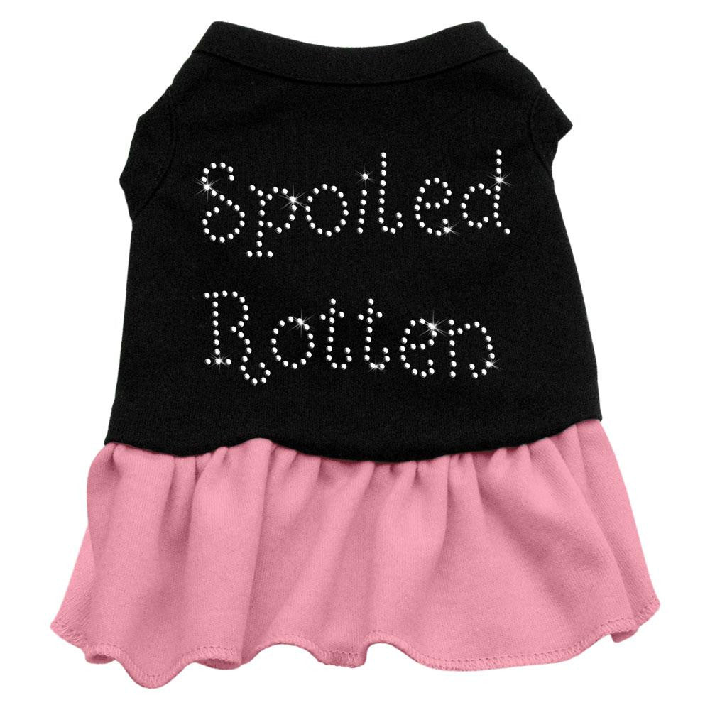 Spoiled Rotten Rhinestone Dress Black with Pink Sm (10)