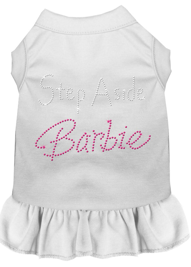 Step Aside Barbie Rhinestone Dress White Lg (14)