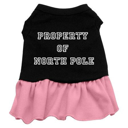 Property of North Pole Screen Print Dress Black with Pink Sm (10)