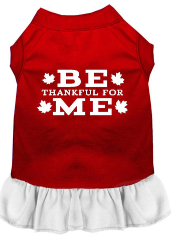 Be Thankful For Me Screen Print Dress Red With White Med (12)