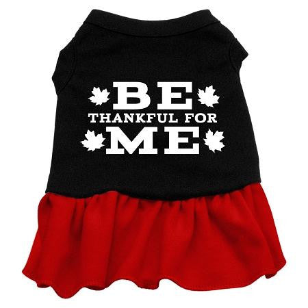 Be Thankful for Me Screen Print Dress Black with Red Sm (10)