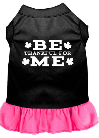 Be Thankful For Me Screen Print Dress Black With Bright Pink Sm (10)