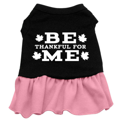 Be Thankful for Me Screen Print Dress Black with Pink XL (16)