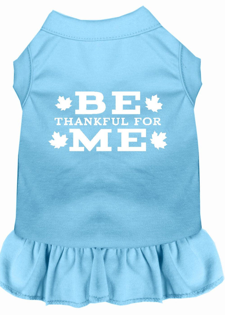 Be Thankful For Me Screen Print Dress Baby Blue Xs (8)