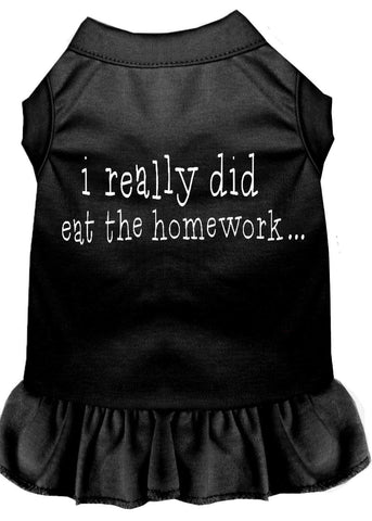 I Really Did Eat The Homework Screen Print Dress Black Lg (14)