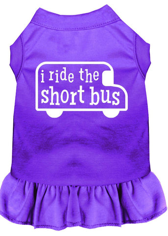 I Ride The Short Bus Screen Print Dress Purple Med (12)