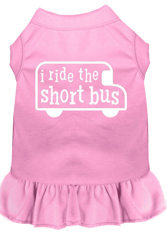 I Ride The Short Bus Screen Print Dress Light Pink Sm (10)